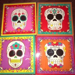 Skull designed coasters